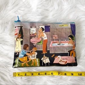Vintage Bags - 100% Recycled French Words Pencil Pouch Vintage Bags - 100% Recycled French Words Pencil Pouch